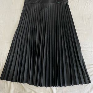 Faux leather skirt.